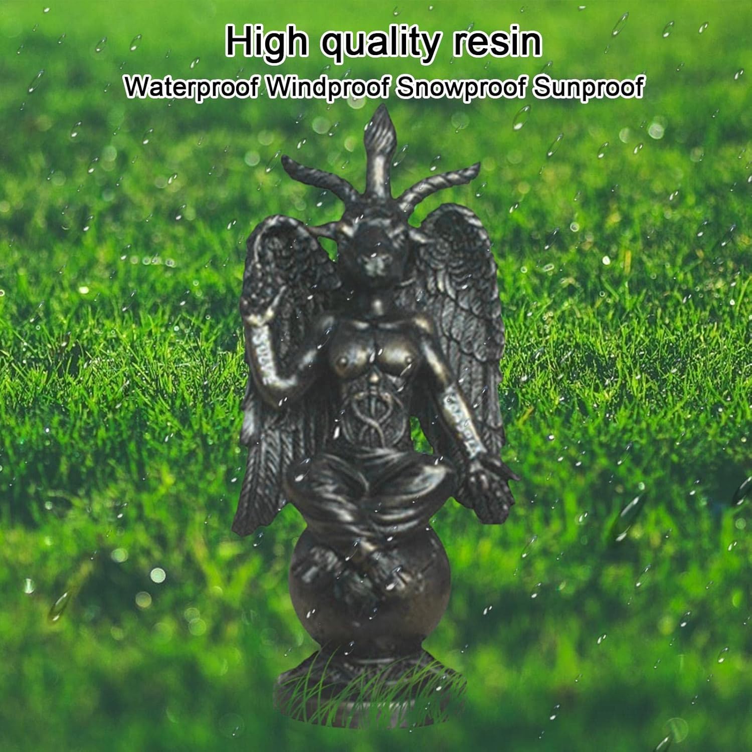 バフォメット 黒魔術サタン悪魔彫刻デビル置物オカルト黒山羊黙示録